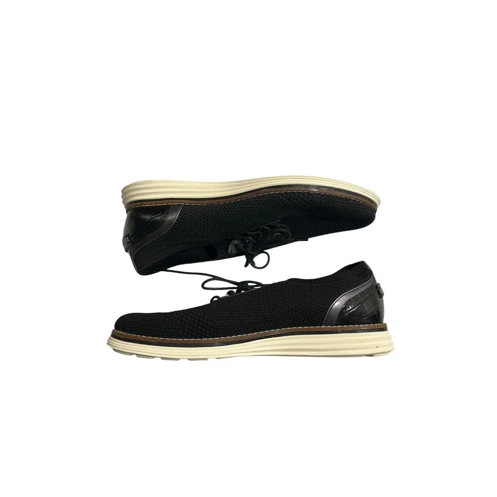 Cole Haan Original Grand Men Black Knit Wingtip‎ Oxford Shoes W22402 Size 8B